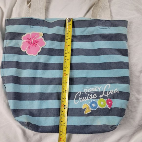 Disney Cruise Line 2009 Floral Stripped Hand Bag Casual Travel Vacation - Picture 11 of 13